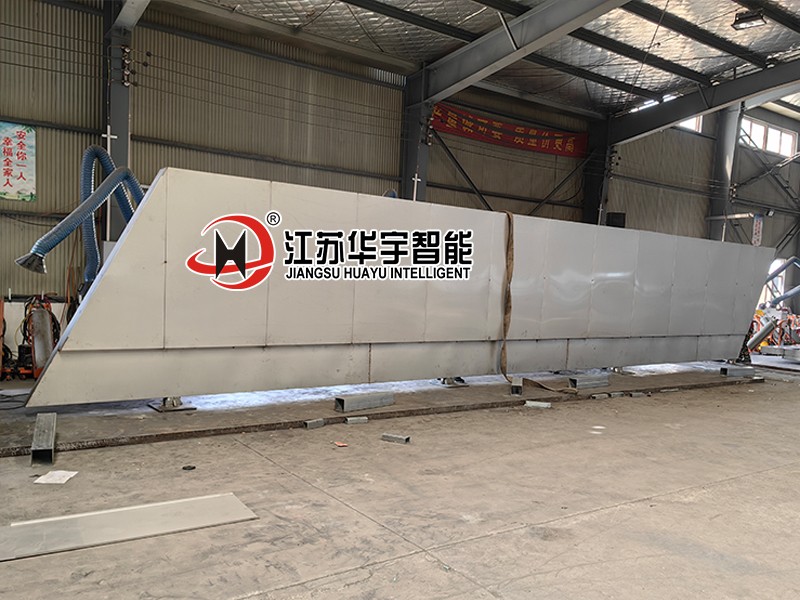 浙江某驻队军史文化长廊 65米不锈钢宣传栏项目-车间生产图
